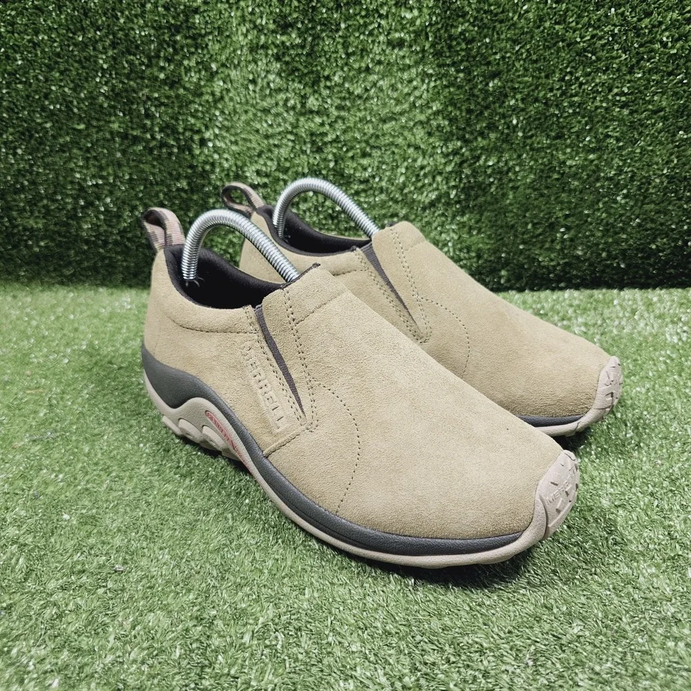 Merrell Jungle Moc Tan Suede Slip On Athletic Hiking Shoes Womens Size 9